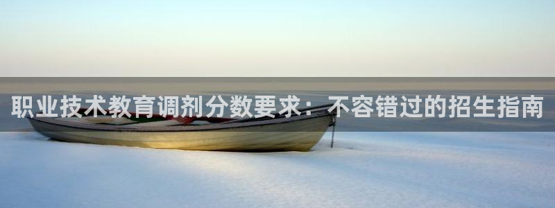 AG九游会j9官方网站|职业技术教育调剂分数要求：不容错过的招生指南